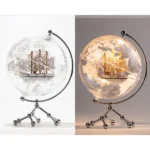 Wholesale 8 Inch Transparent World Globe with Illuminated Decorative Map Metal Handicraft for Home or Office Decor - Image 6