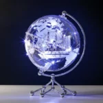 Wellfun Decorative Gifts the Earth Globe Built-In Sailboat Rotating Glass Globe Personalized Souvenir Large Map Globe - Image 4