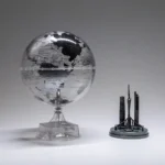 Silver Transparent Globe Famous Building Souvenirs Guangzhou Mold Landmark