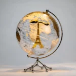 Wellfun Table World Globe Acrylic Map Globe Nautical  World Globe With Metal Stand Vintage Style Office Decor