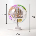 Wellfun Customized Classic Desktop Rotating Plastic World Globe Geographic Teaching Plastic Earth Globes - Image 2