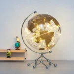 Wellfun Ornamental LED Rechargeable Outdoor Digital Sphere Pics Iuminaire String Novelty Gifts Globe Earth Globe Decor Globe - Image 3