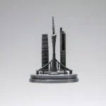 Transparent Silver Earth Globe With a Platform Put Famous Landmark - Image 4