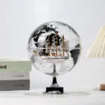 Wellfun Clear Earth Drawing Stand Education Relief Self Spinning Large Map Movelty Gifts Globe Earth Globe Decor Globe - Image 6