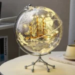 Wellfun Crystal White Acrylic Outdoor Large World Geographic Display Light Backyard Novelty Gifts Globe Earth Globe Decor Globe - Image 6