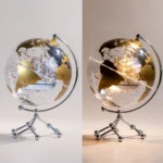 Wellfun Home Decoration Items Creative Gift Wood Sailboat Earth Novelty Gifts Globe Earth Globe Decor Globe