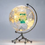 20CM Acrylic Transparent Wold Globe Display Rotating Earth Globes Home Decoration