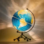 Manufacturer Wholesale Novelty Kid Gift 20CM Educational Kids Globe Plastic Rotating Teaching World Globe Map - Image 2