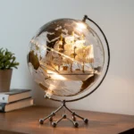 Unique Wedding Gift Globe Phote Frame Rotating Earth Globe Acrylic Globes - Image 3