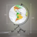 Fashion Iron Plastic World Rotating Globe With Metal Stand Light Decoration for Hom Desk Decor Globe - Image 2