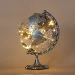 8Inch Teching Globe Silver Globe WIth Warious Colors and Rotation World Globe