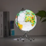 Fashion Iron Plastic World Rotating Globe With Metal Stand Light Decoration for Hom Desk Decor Globe - Image 4