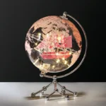 Wellfun Transparent Surface Rotating World Map Globe With LED Light - Image 2