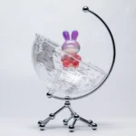 20CM Acrylic Transparent Wold Globe Display Rotating Earth Globes Home Decoration - Image 2