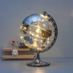 Wellfun Non-Tip Base  White Lamp Gift World  13cm Night Light LED Decor Novelty Gifts Globe Earth Globe Map - Image 3