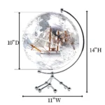 10 Inch Metal Base Design 360 Rotatable World Earth Map Decoration Home Earth Globes - Image 3