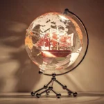 Wellfun Home Decoration Items Creative Gift Wood Sailboat Earth Novelty Gifts Globe Earth Globe Decor Globe - Image 6