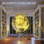 Wellfun Gift Items for Business 8Inch Clear Acrylic Blue Crystal Earth Novelty Gifts Globe Earth Globe Decor Globe