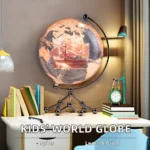 Factory Direct Sale Transparent Color World Globe Rotating Globe With Light Tellurion Geography Use School Earth Globe