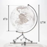 Wellfun Perfect for Kids Room LED Light HD Printed Map Large Clear Acrylic Novelty Gifts Globe Earth Globe Decor Globes - Image 2