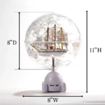 Wellfun Rotating Crystal Decor Modern Table Lamp Transparent Hand English Tumbler Novelty Gifts Globe Earth Globe Decor Globe - Image 2