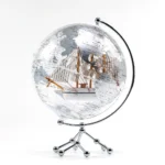 Wellfun High Quality Teaching Globe in English 20CM 8Inch, Ordinary Globe Desktop Transparent World Earth Globe