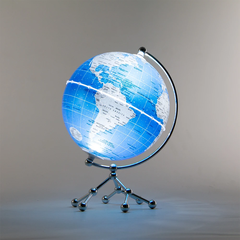 S1508b8b36f284d779011ecaecff2cfb10.webp Wellfun Manufacturer Design Globe Earth With LED Light OEM Customer Logo Novelty Gifts World Globe Earth Decor - Image 1