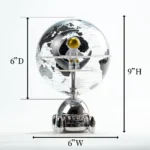 Wellfun HD Transparent Plastic Rotating Decor Education World Globe Model Acrylic Bluletooth Music Earth Globe Map - Image 2