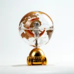 Wellfun HD Transparent Plastic Rotating Decor Education World Globe Model Acrylic Bluletooth Music Earth Globe Map - Image 3